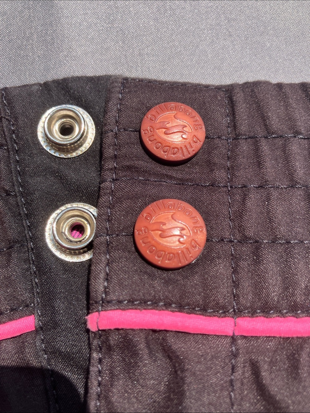 Billabong Black Board Shorts with Pink Accents - Picture 5 of 7